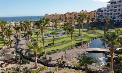 Mini golf, ponds, bridges, and palm gardens