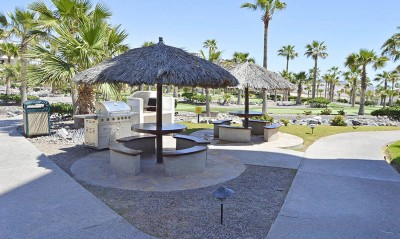 Shaded picnic and barbecue area