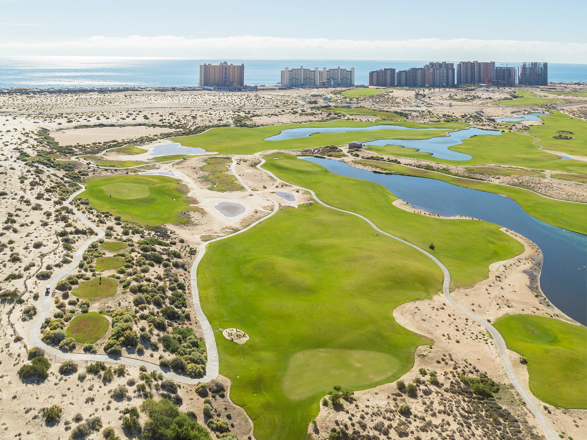 Aerial view of The Links golf course