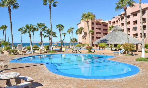 Marina Pinacate swimming pool with an ocean view