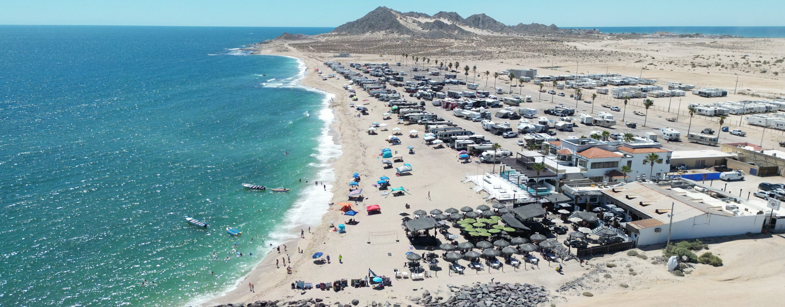 Beachfront RV park on the Sea of Cortez in Rocky Point, Mexico